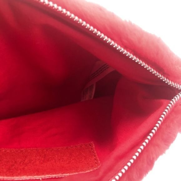 NWT Red free people, soft, fuzzy, cosmetic bag, - Picture 7 of 11
